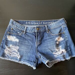 Articles of society ripped jean shorts